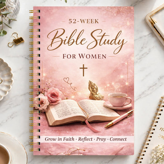 52-Week Bible Study Journal for Women – Spiral-Bound Faith Planner