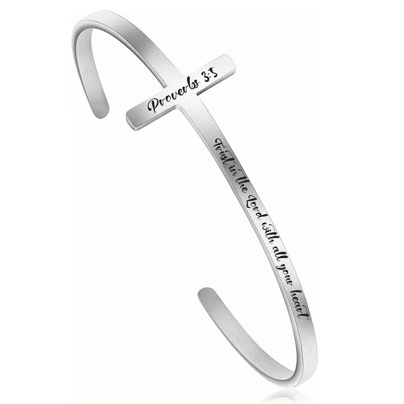 Unique Design Stainless Steel Cross Bracelet