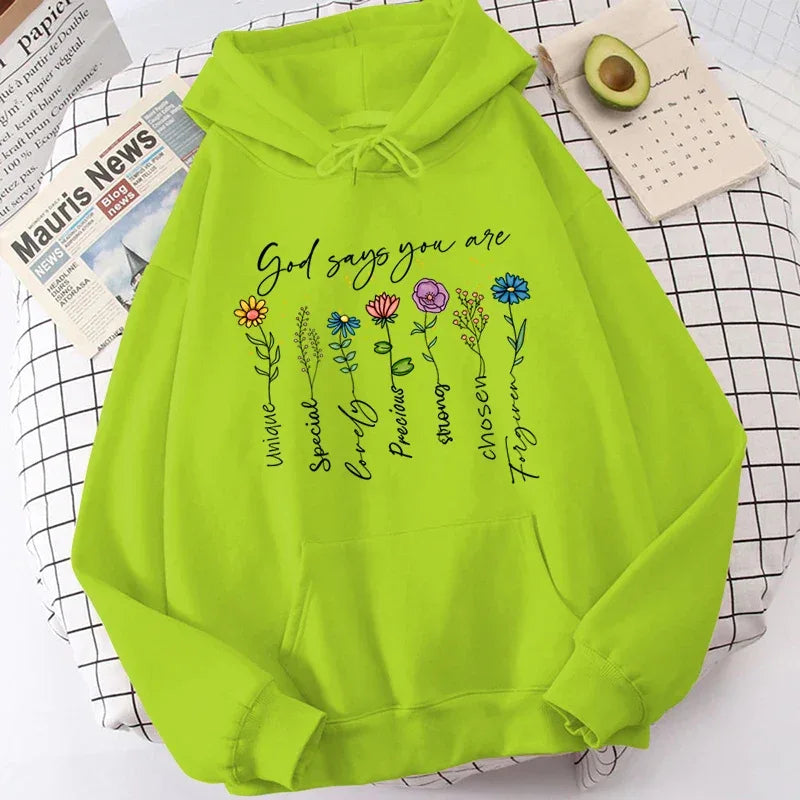 Flower God Says Hoodies - God Cloth