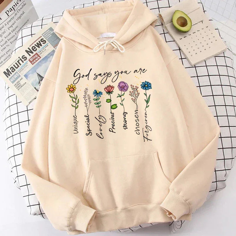 Flower God Says Hoodies - God Cloth