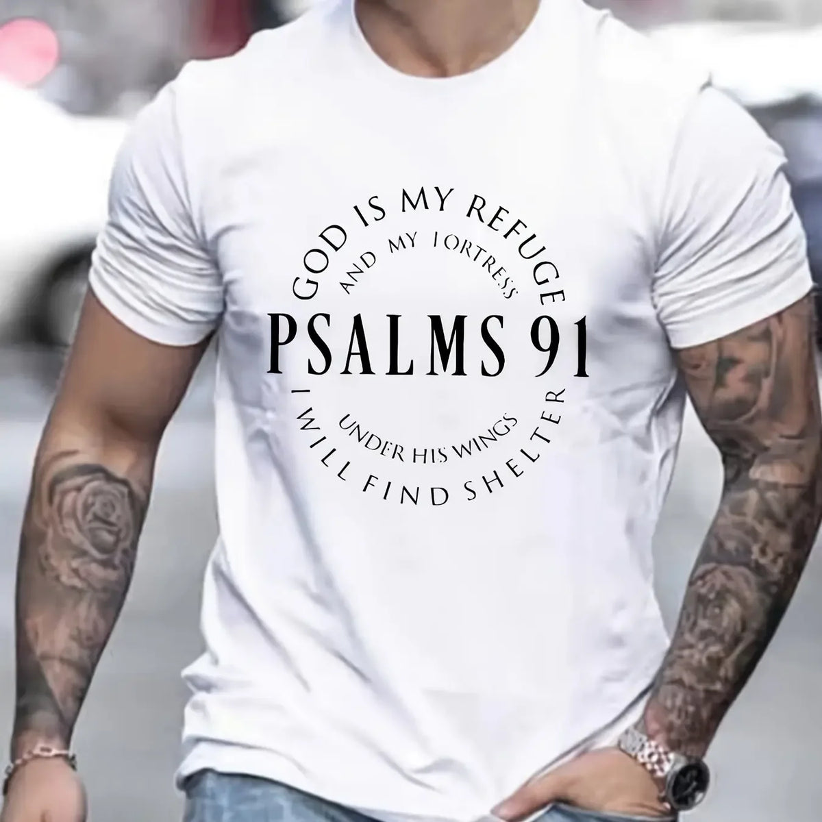 Psalms 91 T-shirt - God Cloth