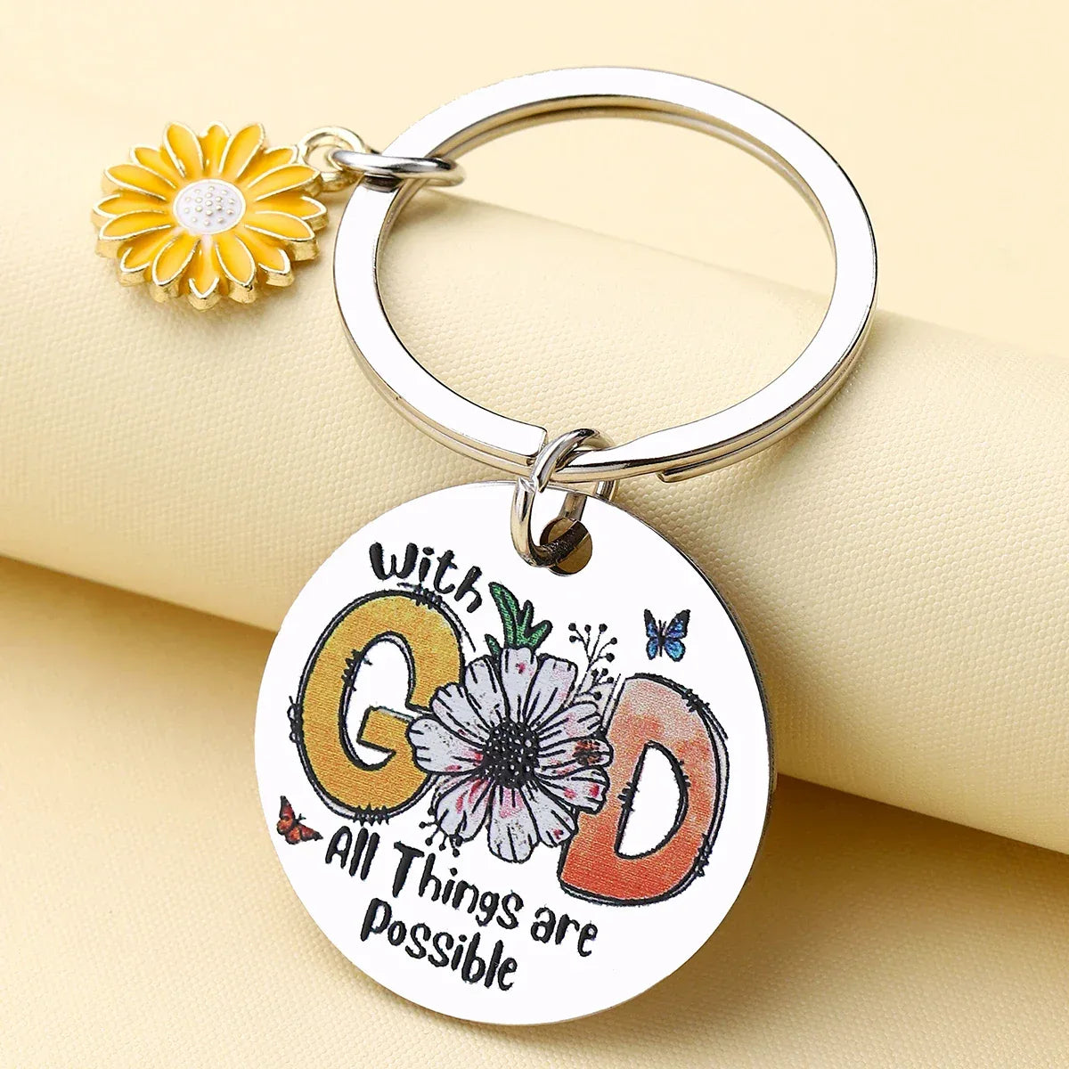 Inspirational Keychain - God Cloth