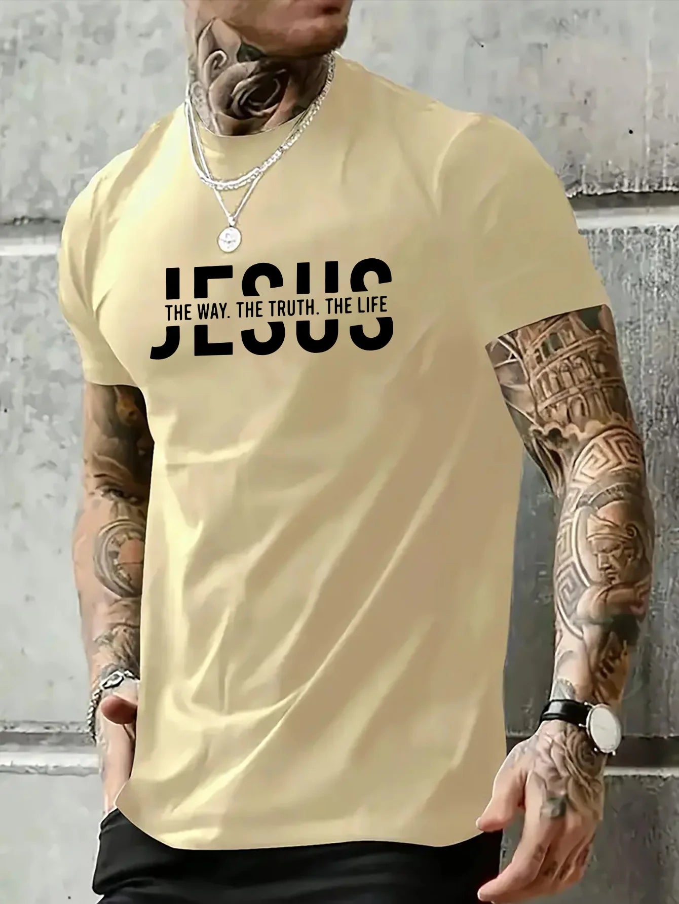 Loose Fit Jesus Way Truth Life T-shirt