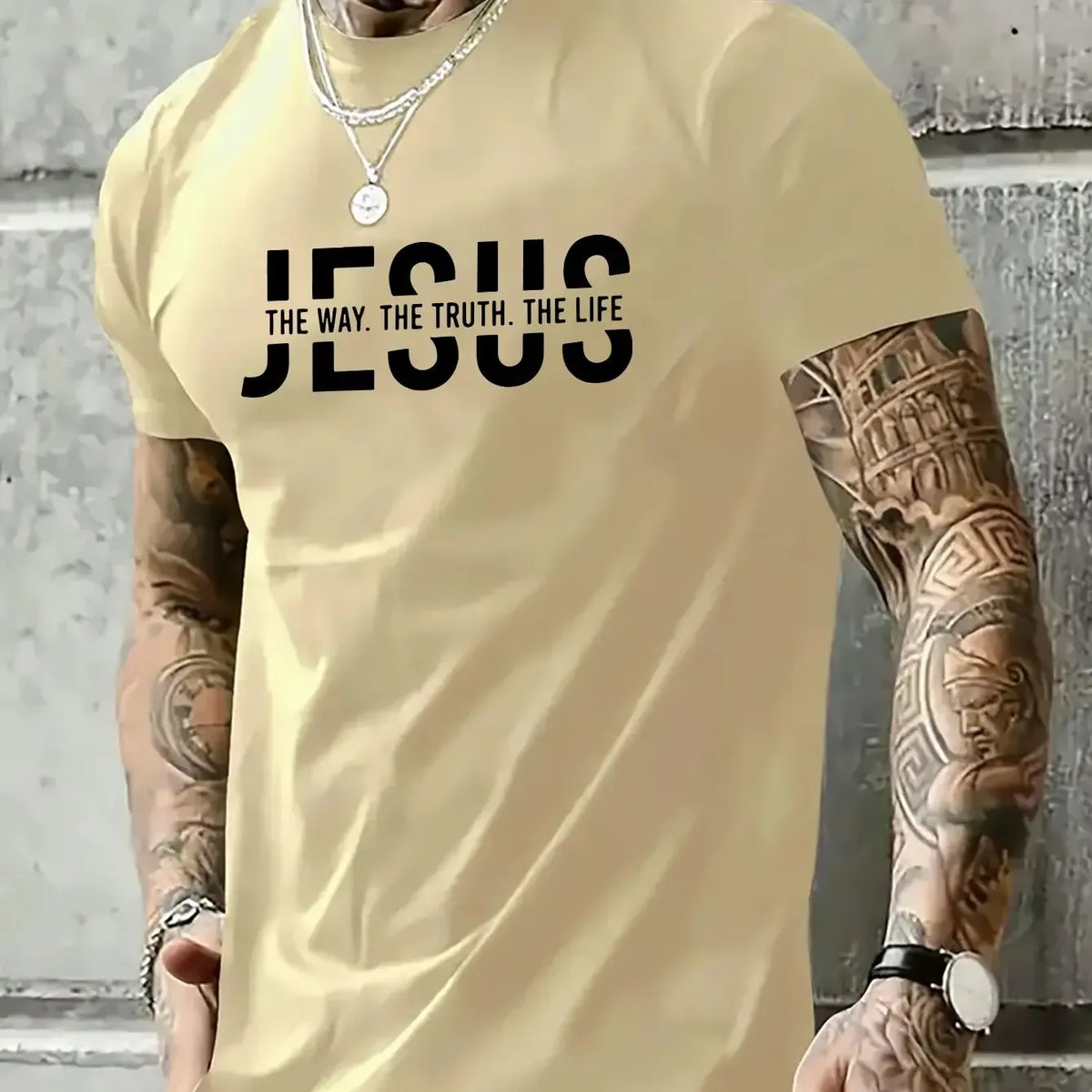 Loose Fit Jesus Way Truth Life T-shirt - God Cloth