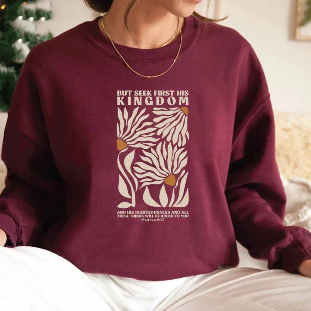 Seek His Kingdom Sweatshirt - God Cloth