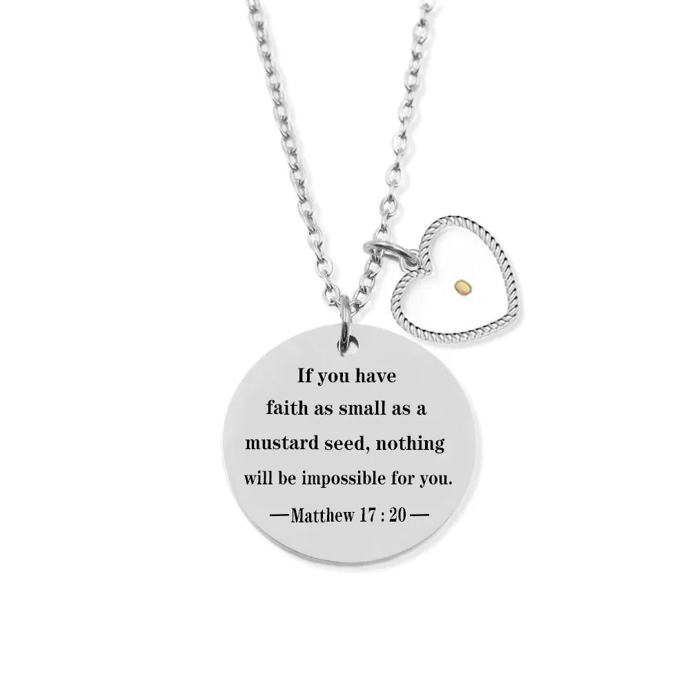 Mustard Seed Scripture Necklace - God Cloth