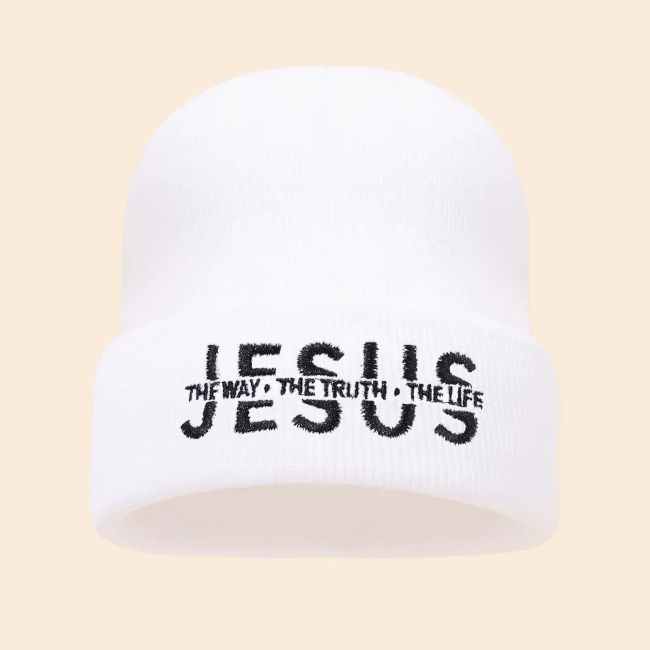 Jesus Is Embroidered Beanie - God Cloth