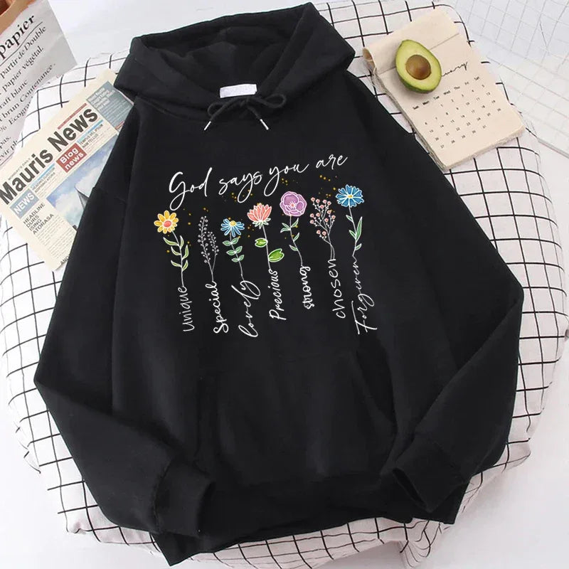 Flower God Says Hoodies - God Cloth
