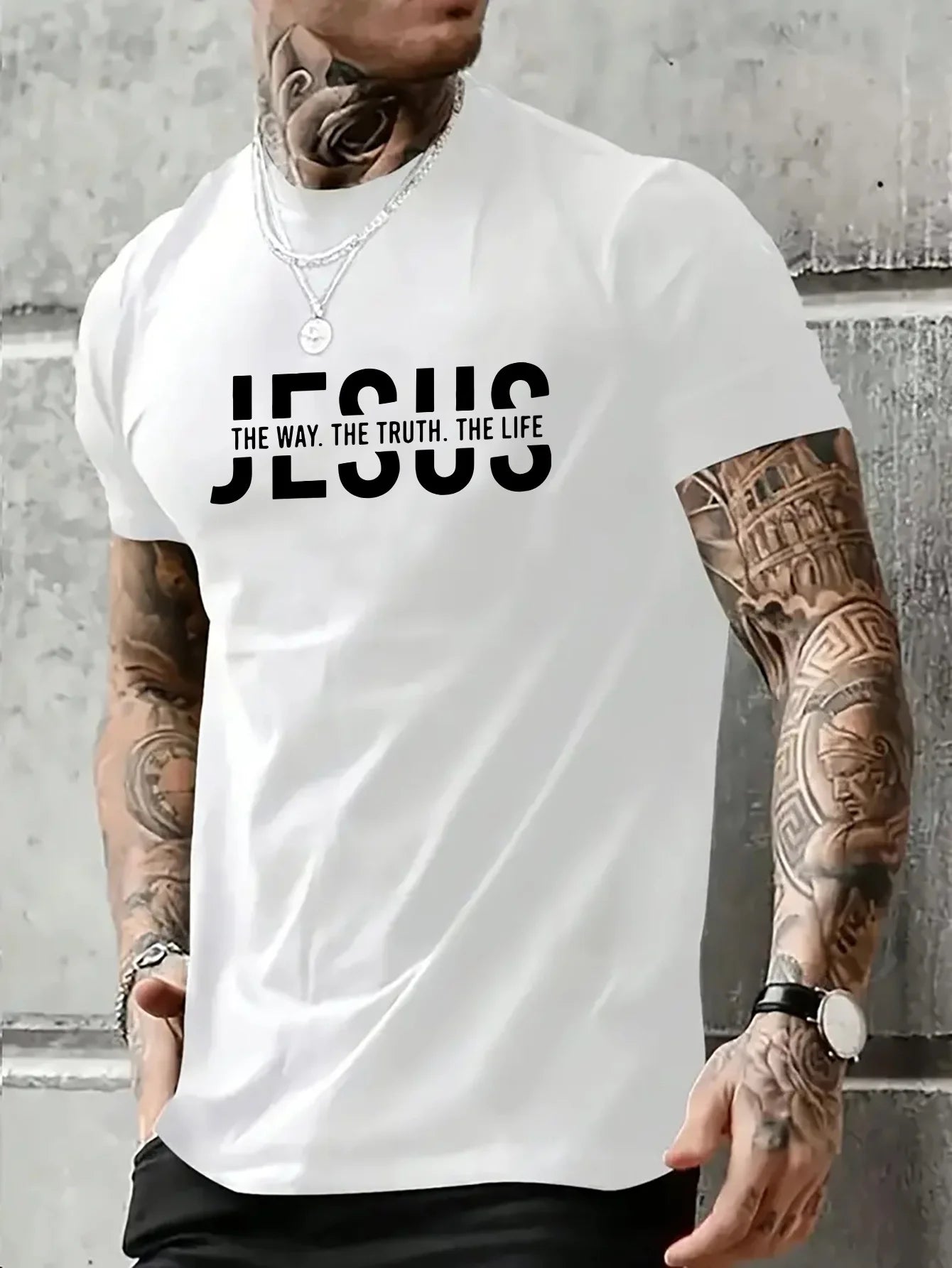 Loose Fit Jesus Way Truth Life T-shirt