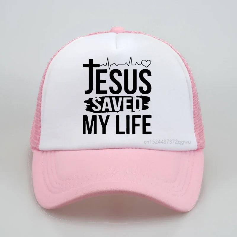 Jesus Saved My Life Baseball Caps