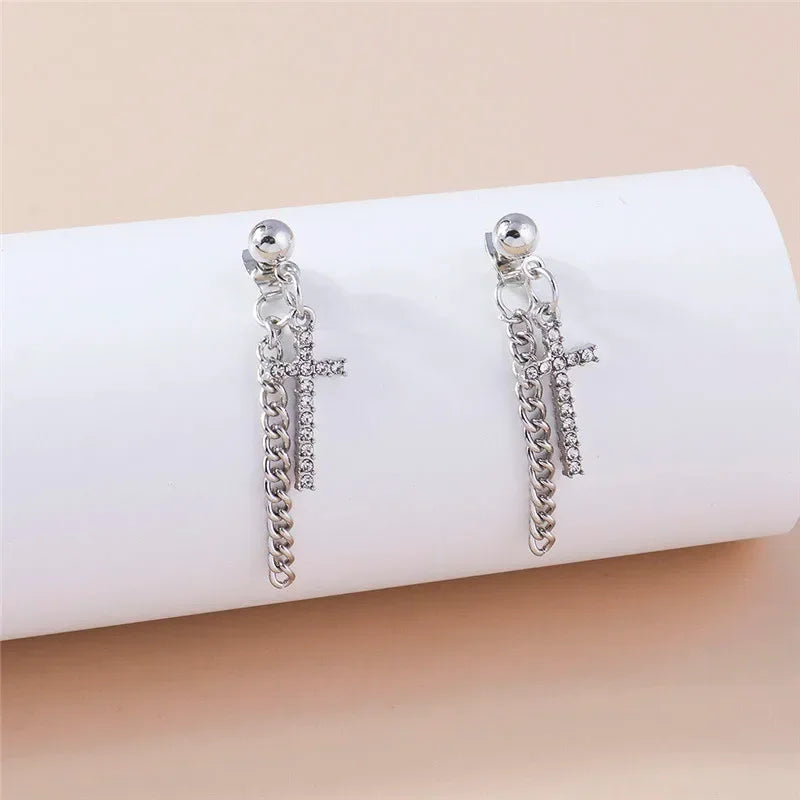 Zircon Cross Earrings for Women - God Cloth