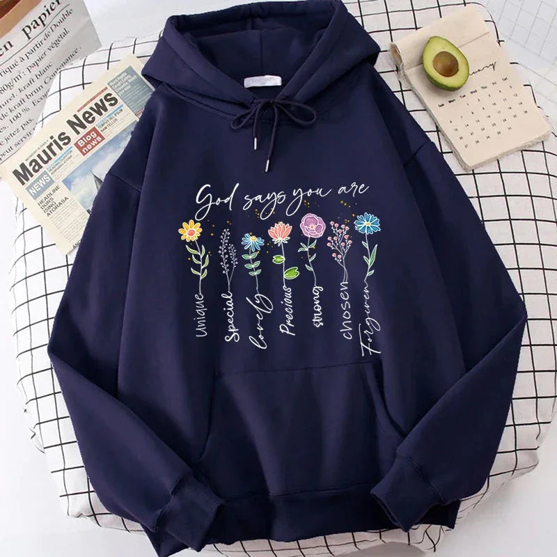 Flower God Says Hoodies - God Cloth