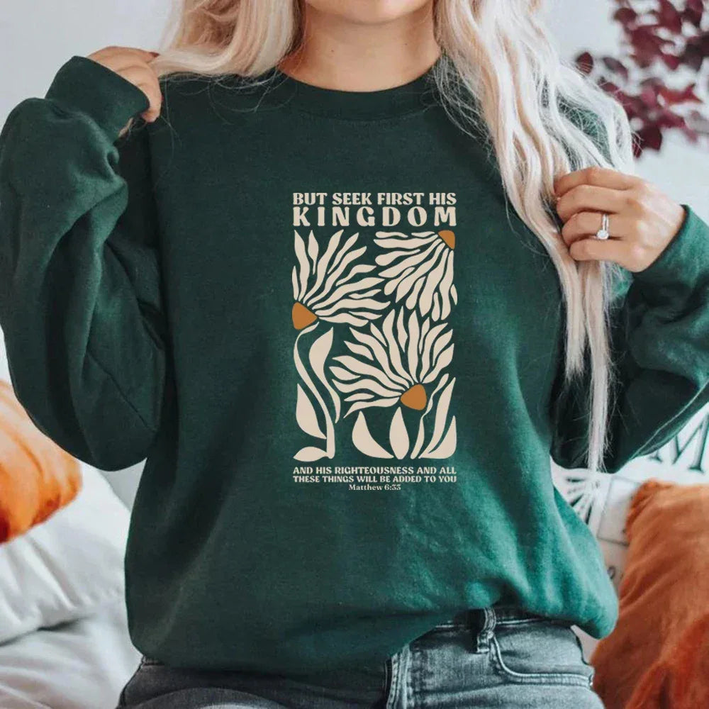 Seek His Kingdom Sweatshirt - God Cloth