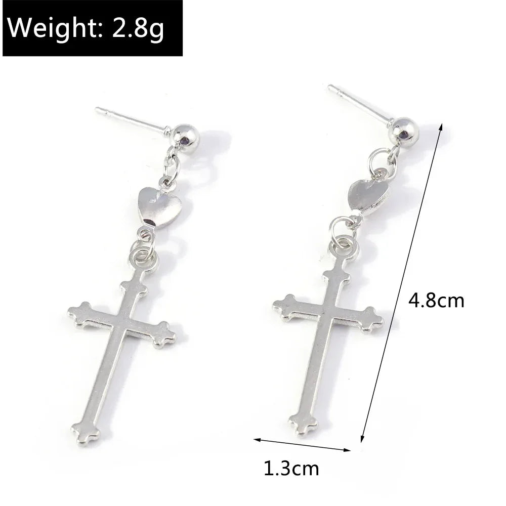 Zircon Cross Earrings for Women - God Cloth