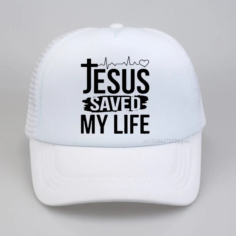 Jesus Saved My Life Baseball Caps
