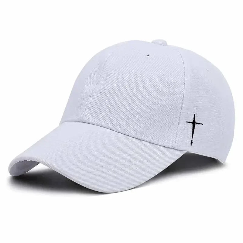 Unisex Simple Cross Water Drop Embroidered Baseball Caps - God Cloth
