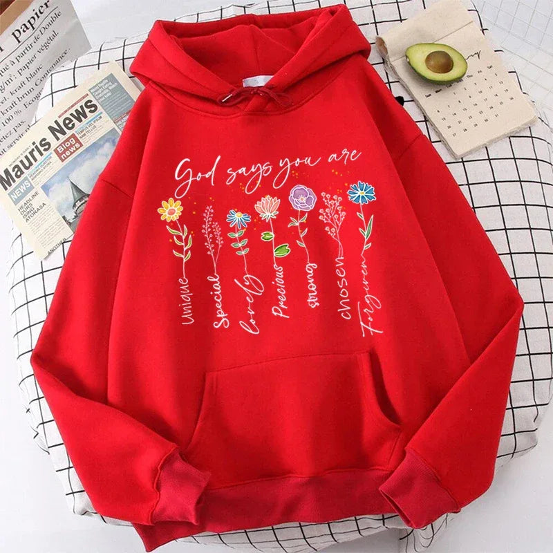 Flower God Says Hoodies - God Cloth