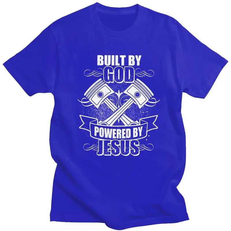 Built By God Powered By Jesus Tee