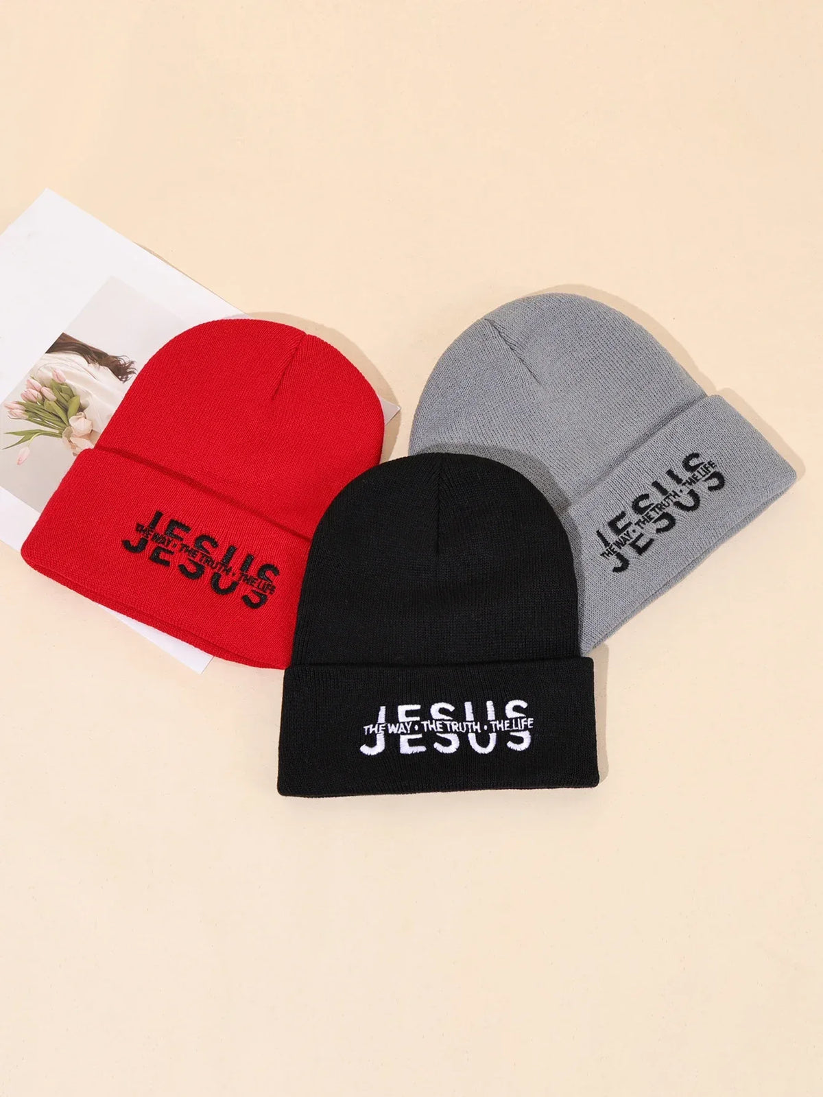 Jesus Is Embroidered Beanie - God Cloth