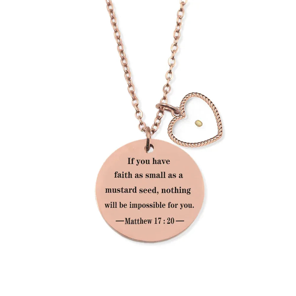 Mustard Seed Scripture Necklace - God Cloth