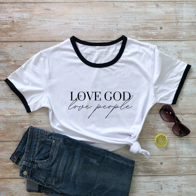 Short Sleeve B&W Love T-shirt - God Cloth