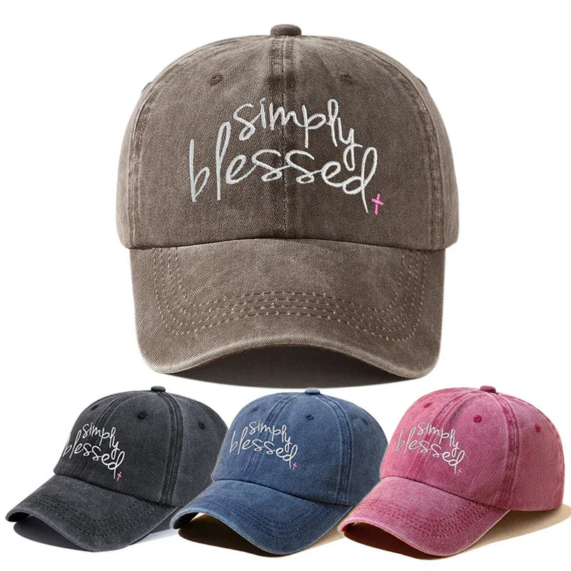 Simply Blessed Wide Brim Baseball Cap - God Cloth
