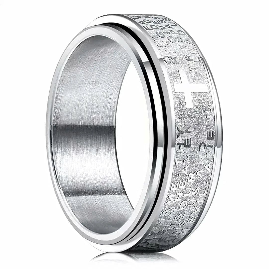 Stainless Steel Christian Cross Rings - God Cloth