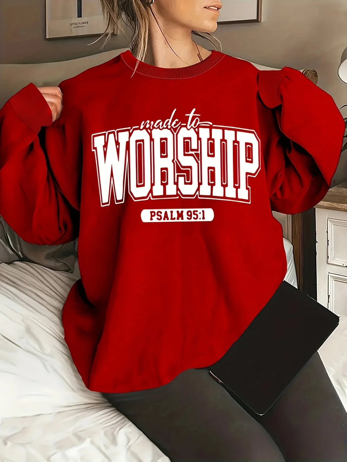 Women's Made to Worship Sweatshirt - God Cloth