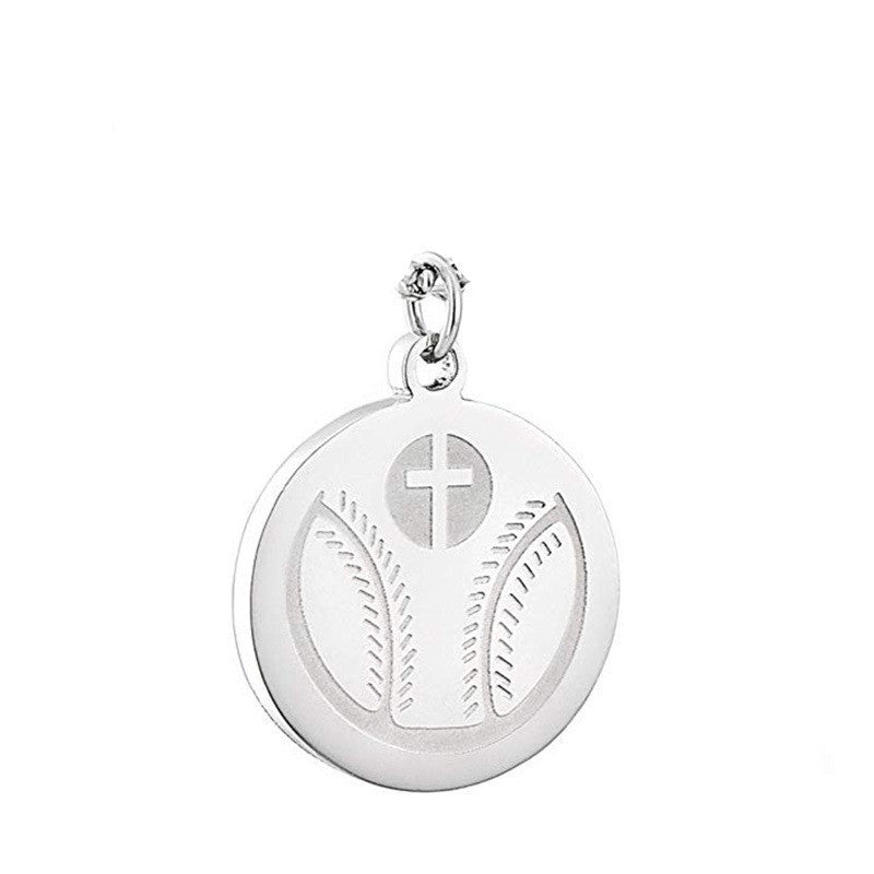 Unisex Baseball Cross Necklace