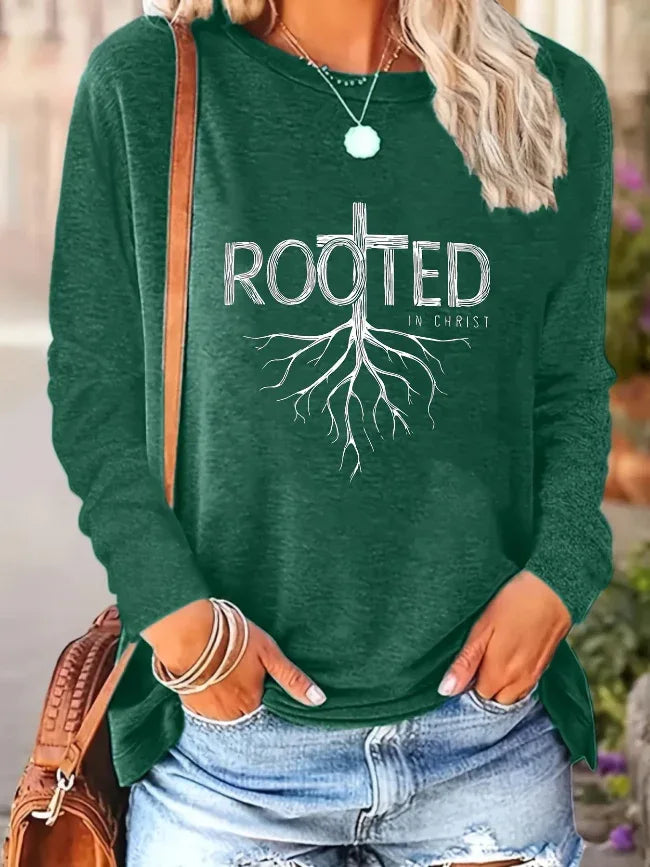Rooted in Christ Cross & Verse Sweatshirt - God Cloth