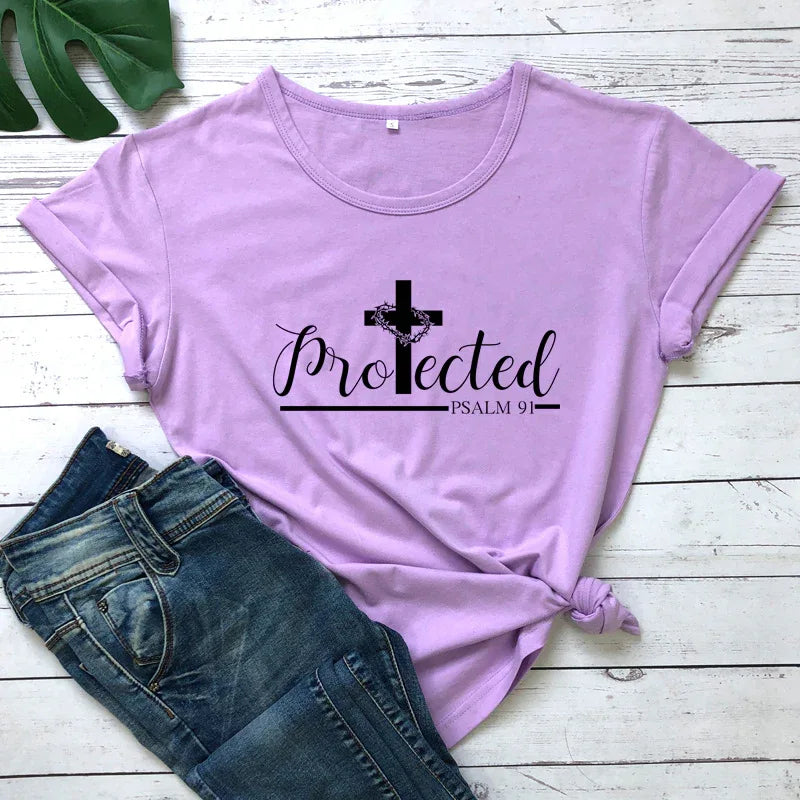 Protected by the Cross T-shirts - God Cloth