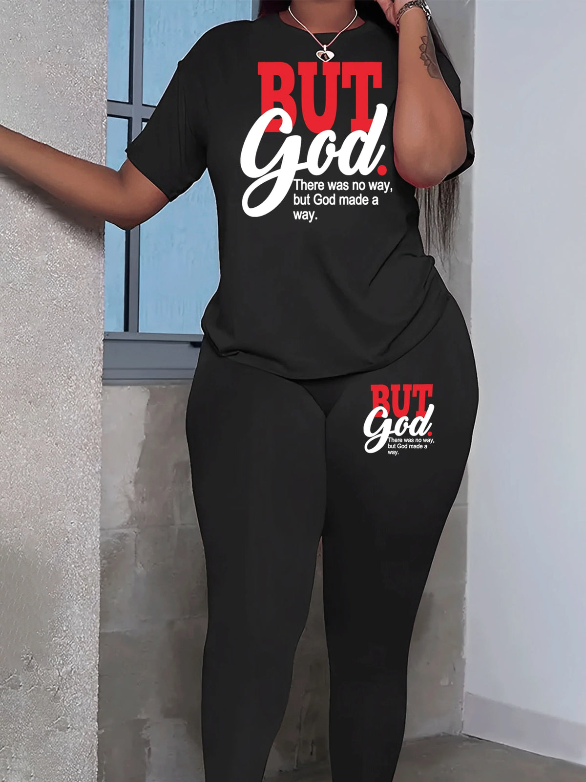 God Made A Way Graphic Casual Outfit - God Cloth