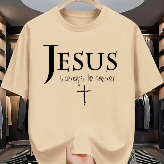 "Jesus is Always the Answer" Christian Graphic Tee - God Cloth