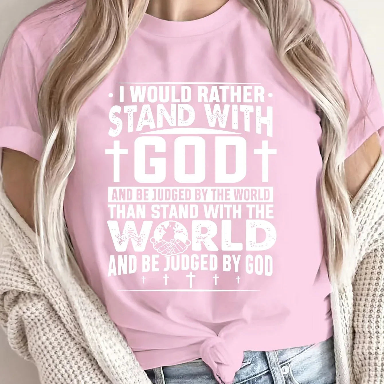 Women's Inspirational Judgment Short Sleeve Tee - God Cloth