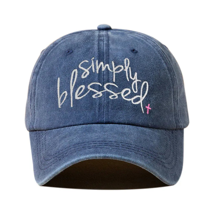 Simply Blessed Wide Brim Baseball Cap - God Cloth