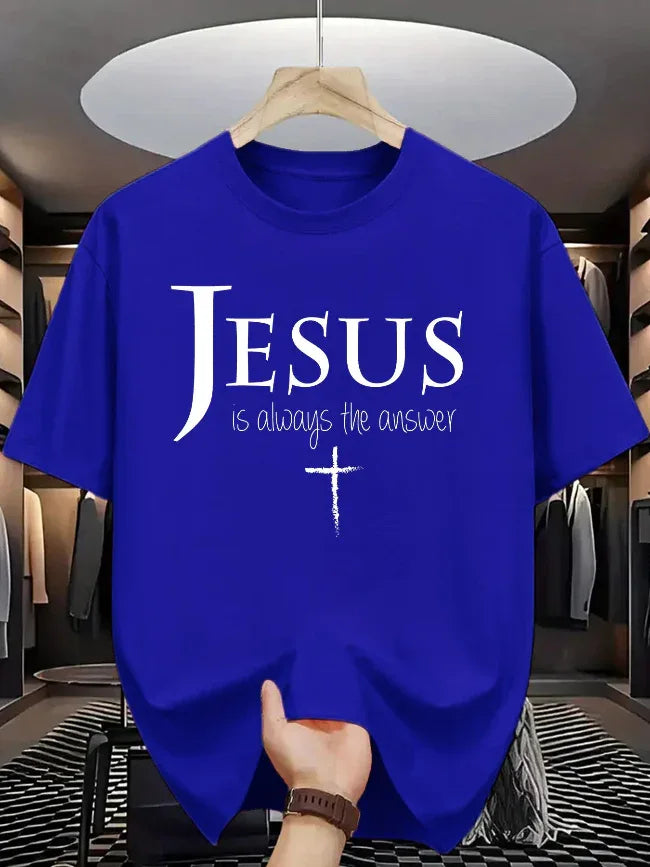 "Jesus is Always the Answer" Christian Graphic Tee - God Cloth