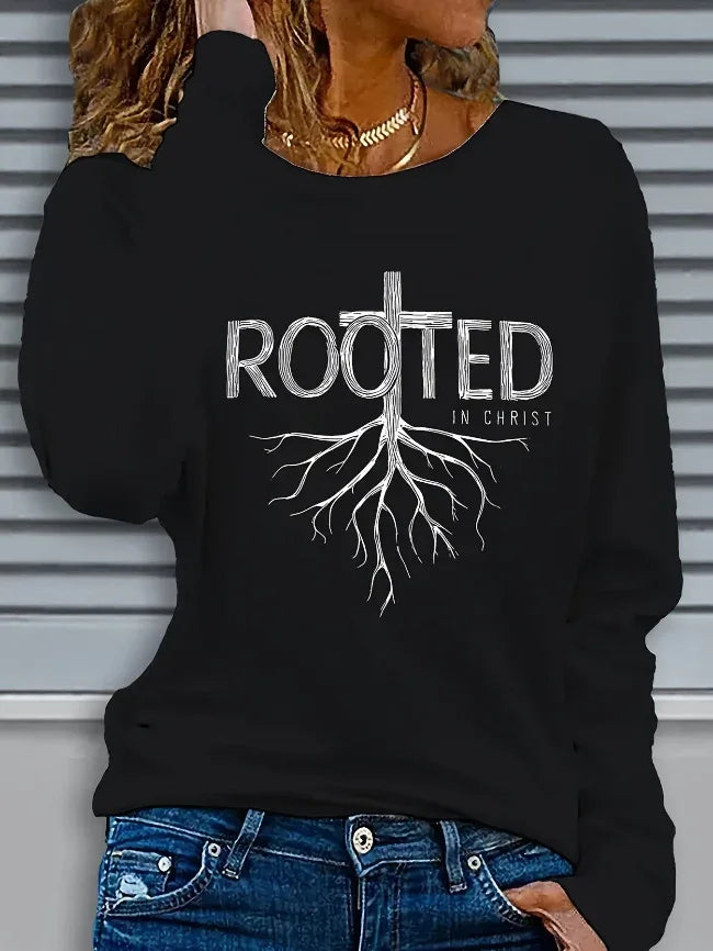 Rooted in Christ Cross & Verse Sweatshirt - God Cloth