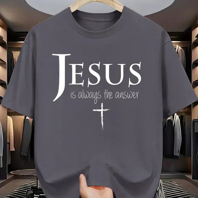 "Jesus is Always the Answer" Christian Graphic Tee - God Cloth