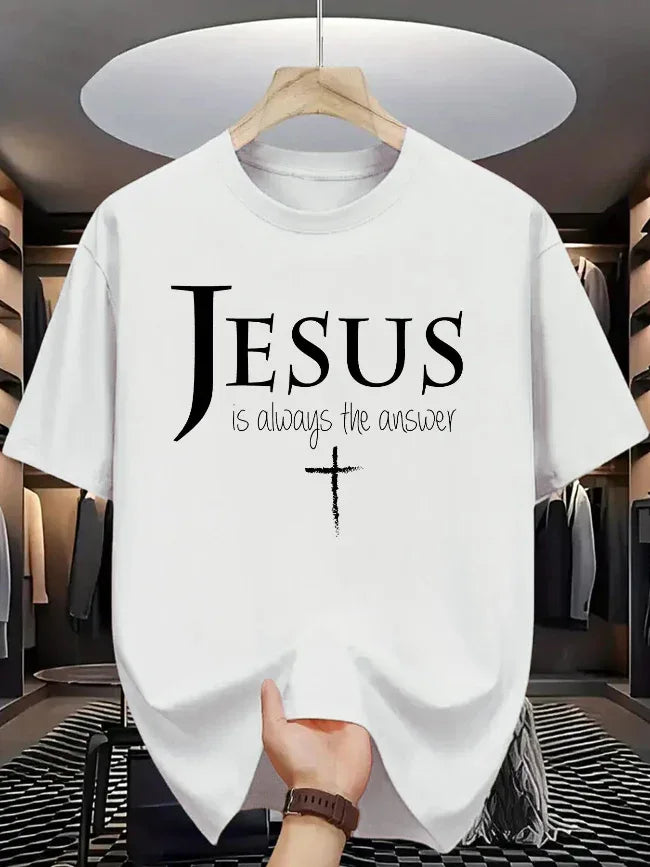 "Jesus is Always the Answer" Christian Graphic Tee - God Cloth