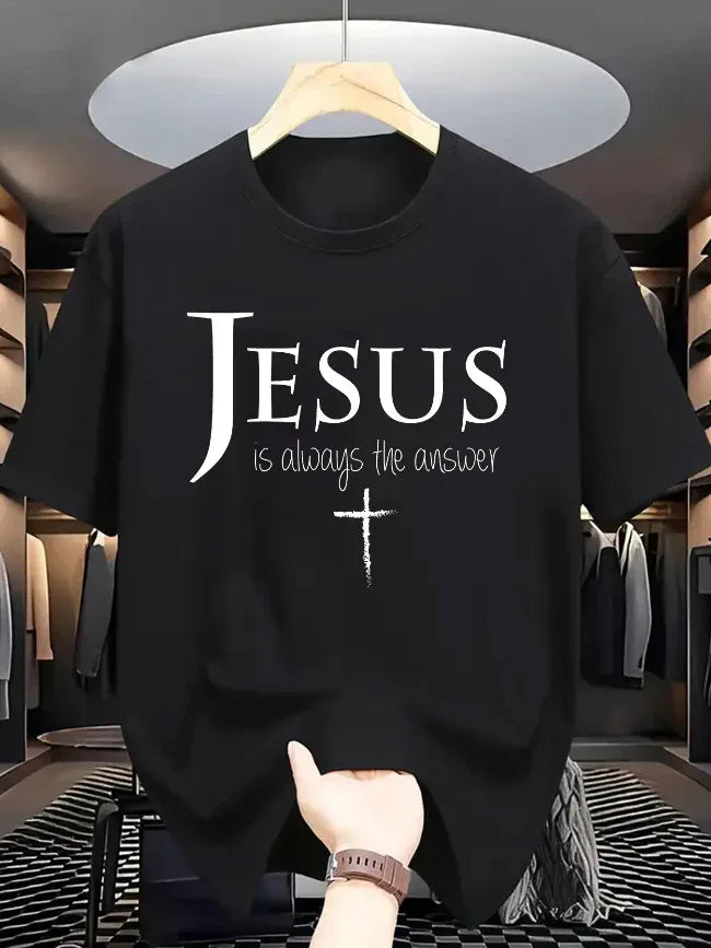 "Jesus is Always the Answer" Christian Graphic Tee - God Cloth