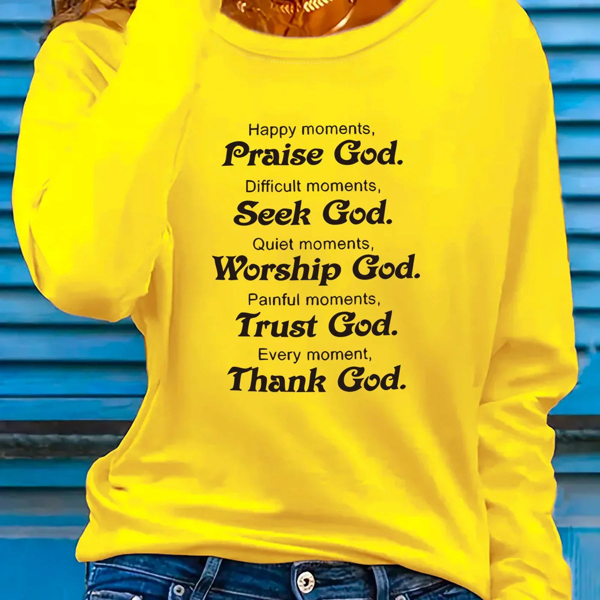 Women's Inspirational Long Sleeve T-Shirt - God Cloth