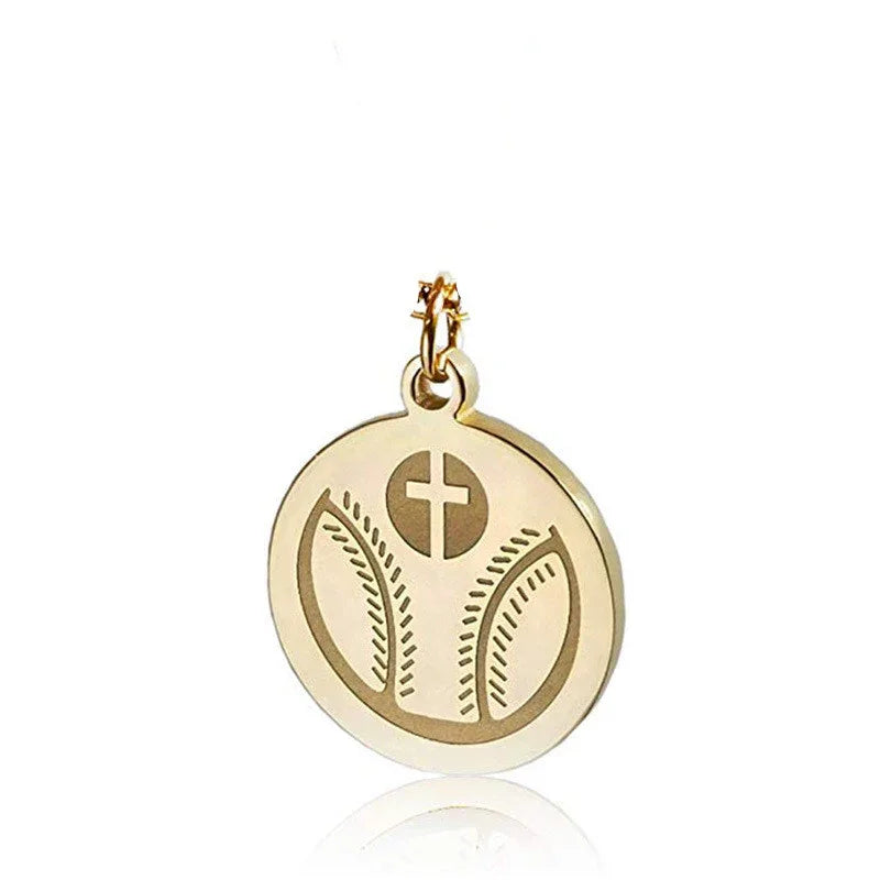 Unisex Baseball Cross Necklace - God Cloth