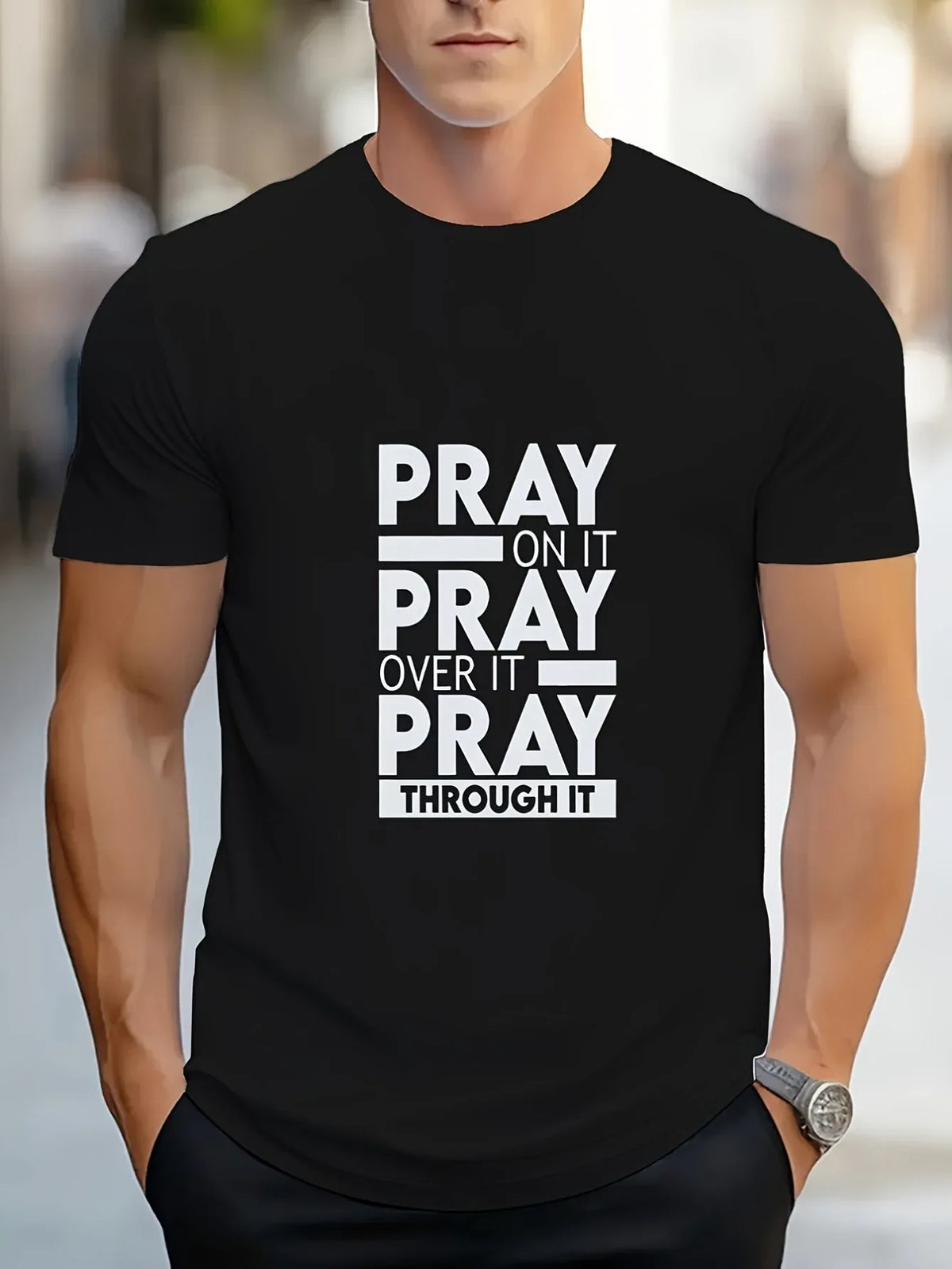 Men's Faith-Inspired Prayer Christian T-Shirt - God Cloth