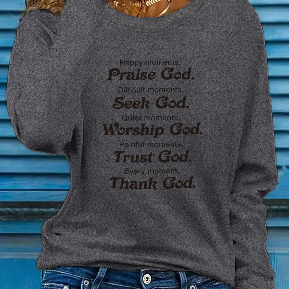 Women's Inspirational Long Sleeve T-Shirt - God Cloth
