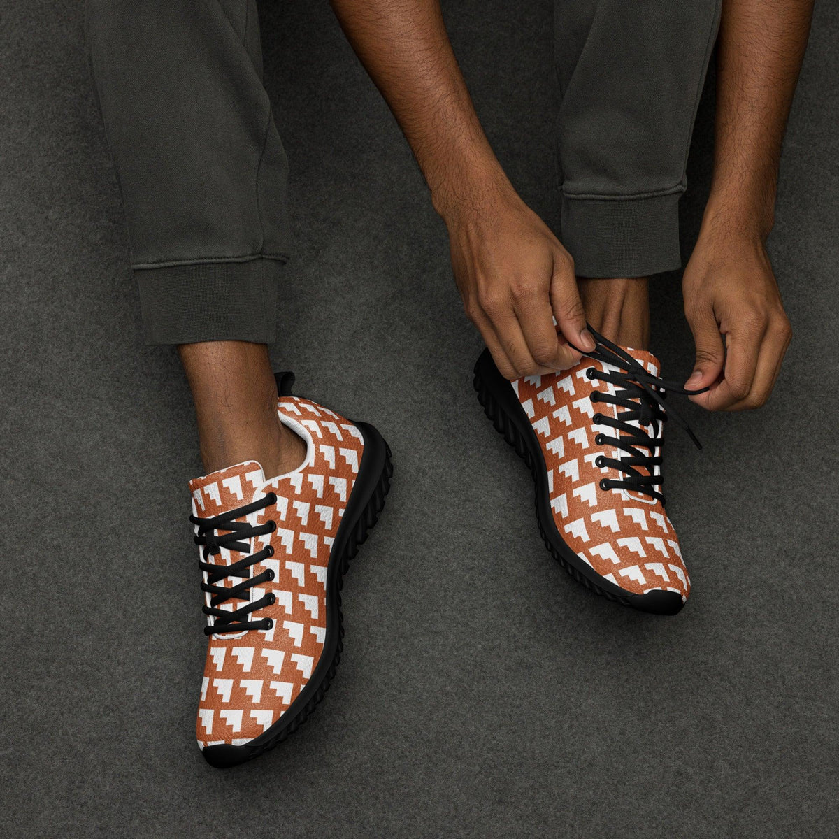 Men’s Brown Geo Athletic Shoes - God Cloth