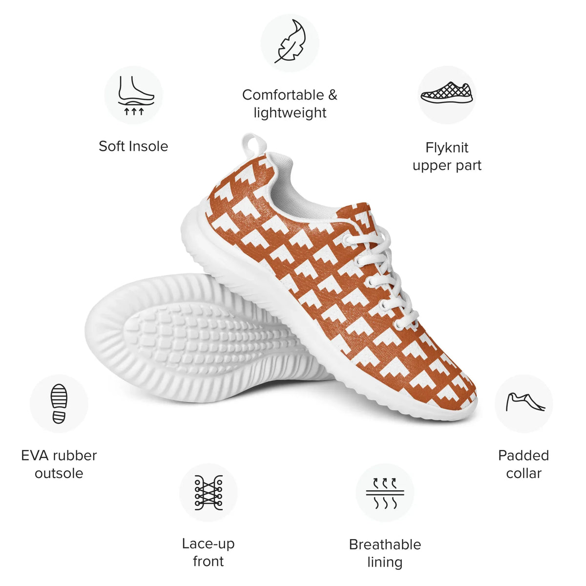Men’s Brown Geo Athletic Shoes - God Cloth