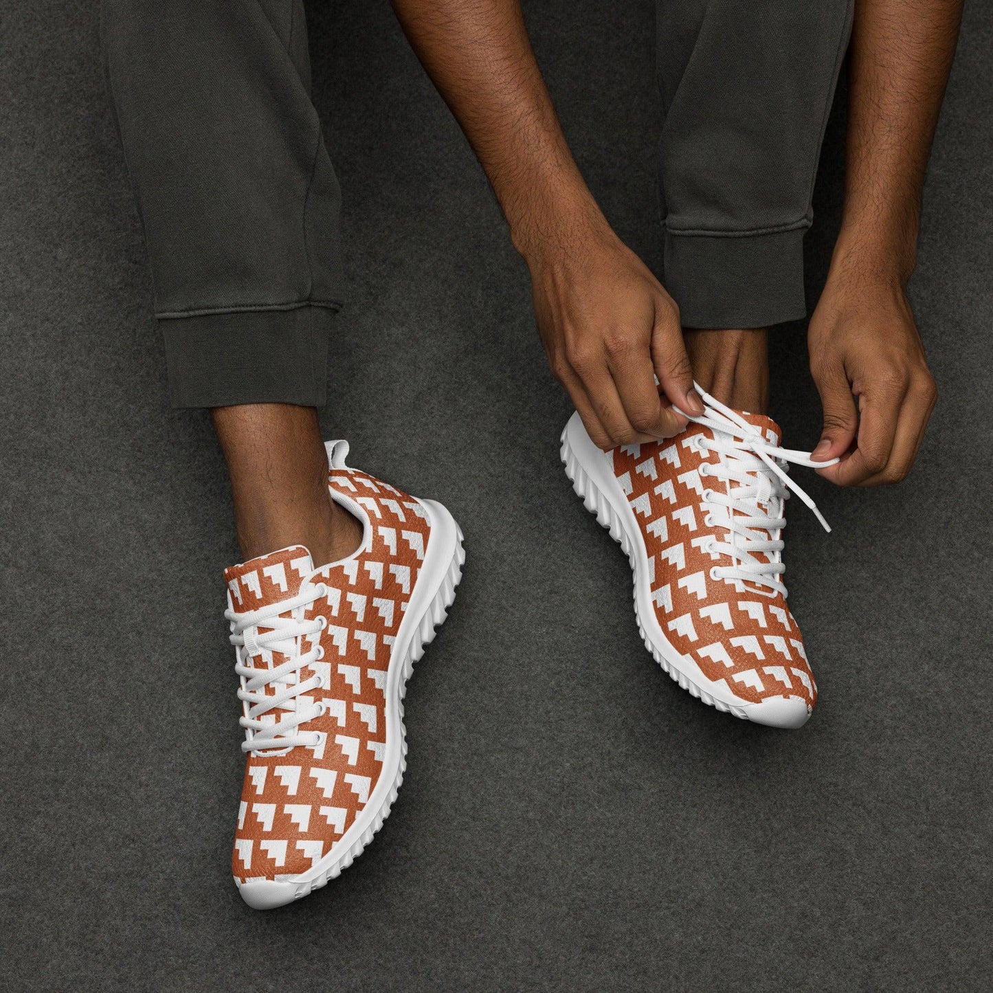 Men’s Brown Geo Athletic Shoes - God Cloth