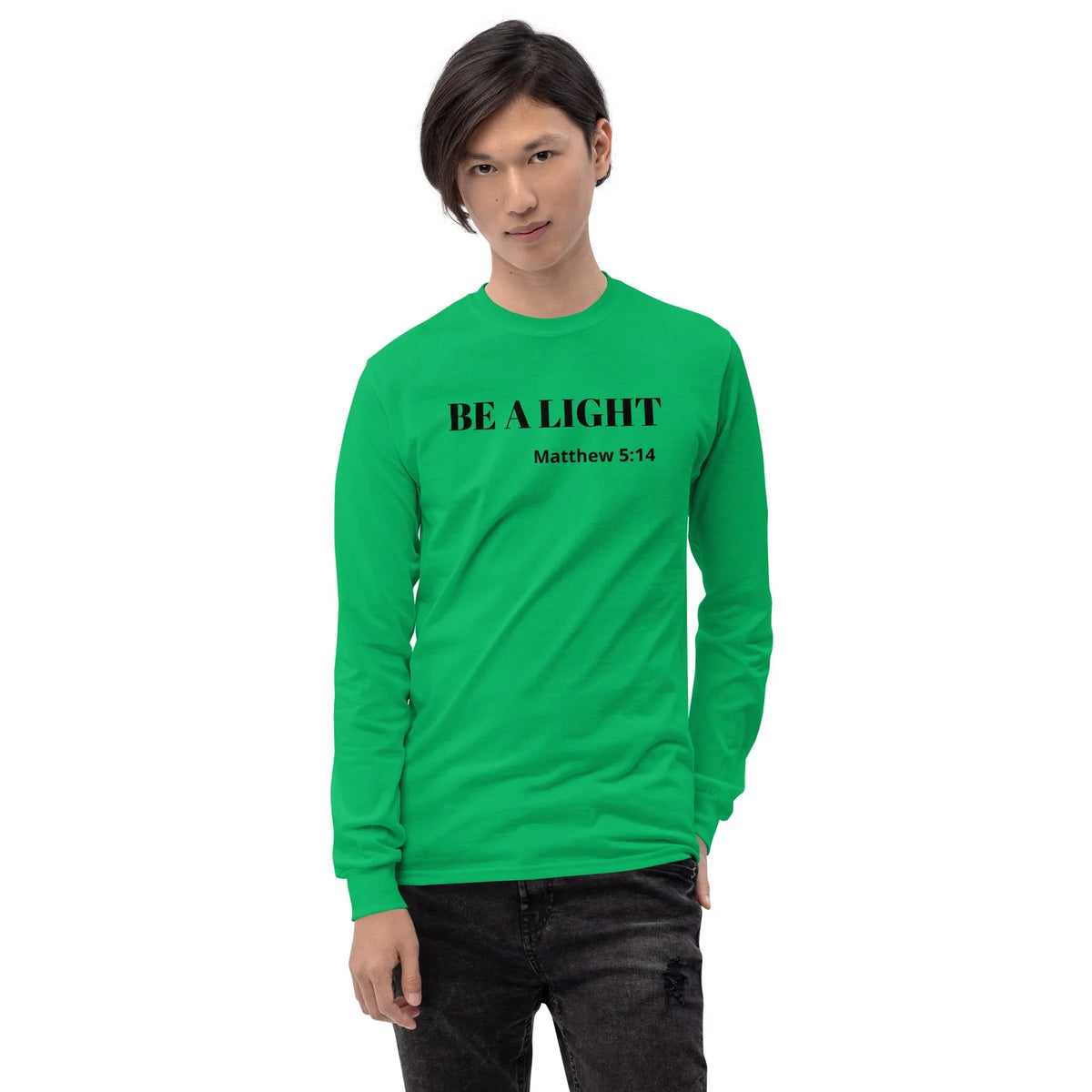 Be A Light Long Sleeve Shirt - God Cloth