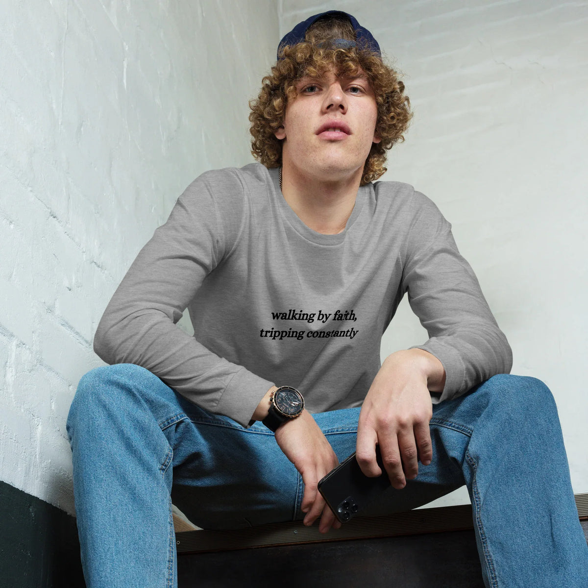 Walk By Faith Long Sleeve Tee - God Cloth