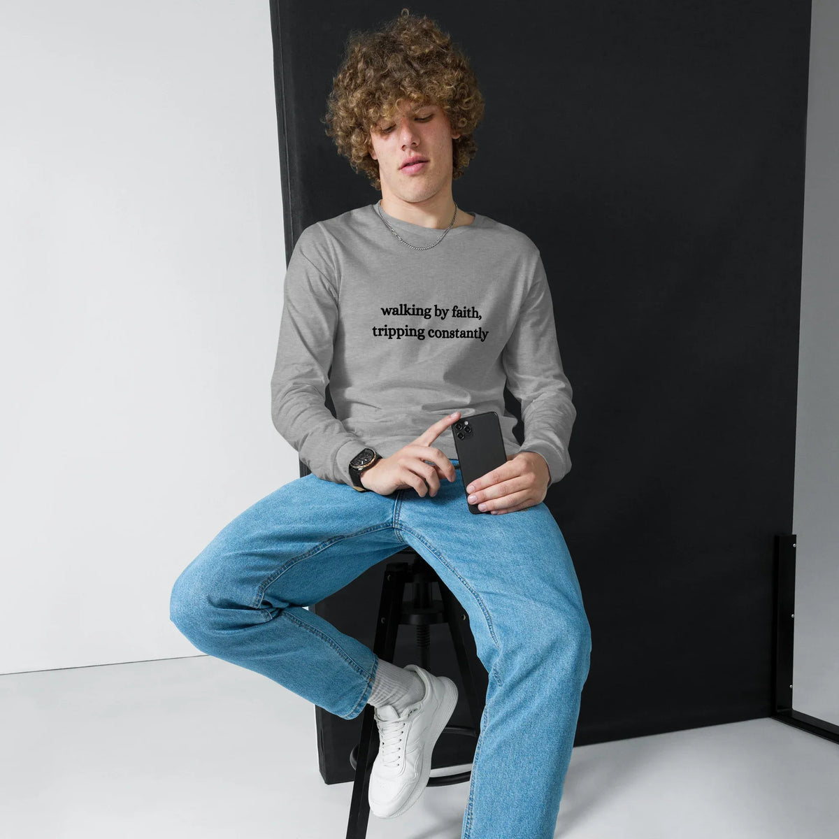 Walk By Faith Long Sleeve Tee - God Cloth